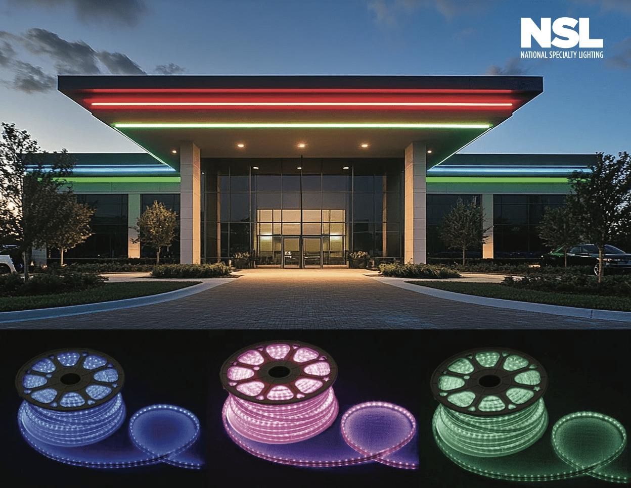 Customize Indoor and Outdoor Spaces with 120V RGB LED Tape Light from NSL